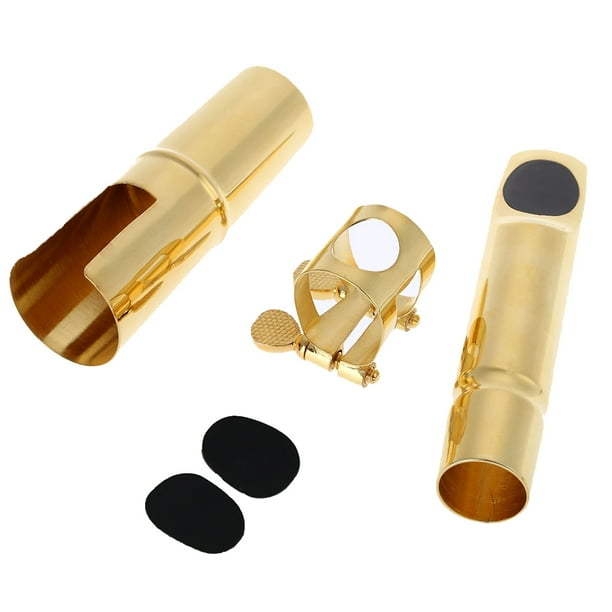 Jazz Alto Saxophone Metal 8C Mouthpiece with Cap Patches Pads Cushions Sax Mouthpiece Jazz Alto Saxophone Metal 8C Mouthpiece with Cap Patches Pads Cushions Sax Mouthpiece